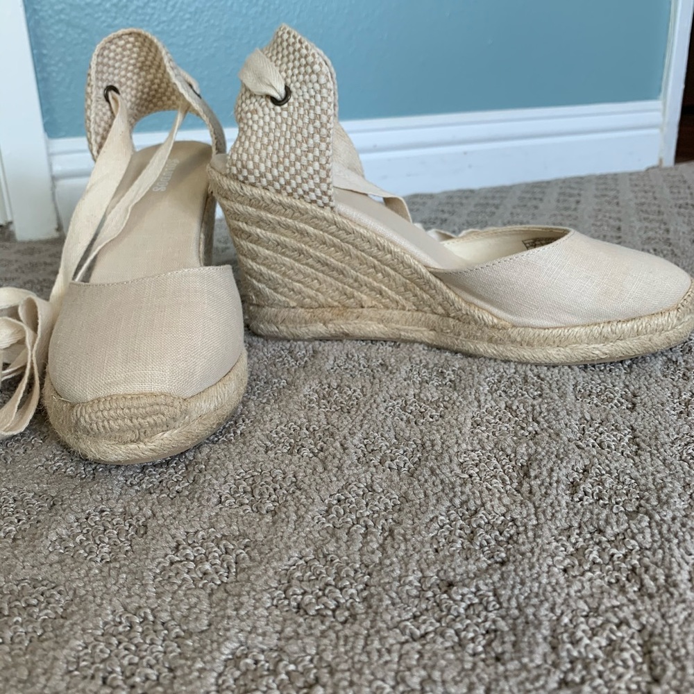 Soludos linen wedges